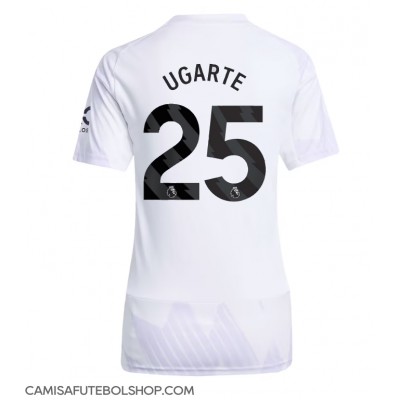 Camisa de time de futebol Manchester United Manuel Ugarte #25 Replicas 2º Equipamento Feminina 2025-26 Manga Curta Camisa de time de futebol Manchester United Manuel Ugarte #25 Replicas 2º Equipamento Feminina 2025-26 Manga Curta